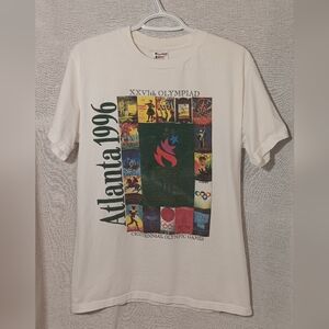 Vintage 1996 Atlanta Olympics Centennial Games T-Shirt Medium Champion USA